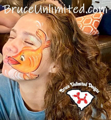 bruce unlimited designs face painting fish design party taylors sc mauldin