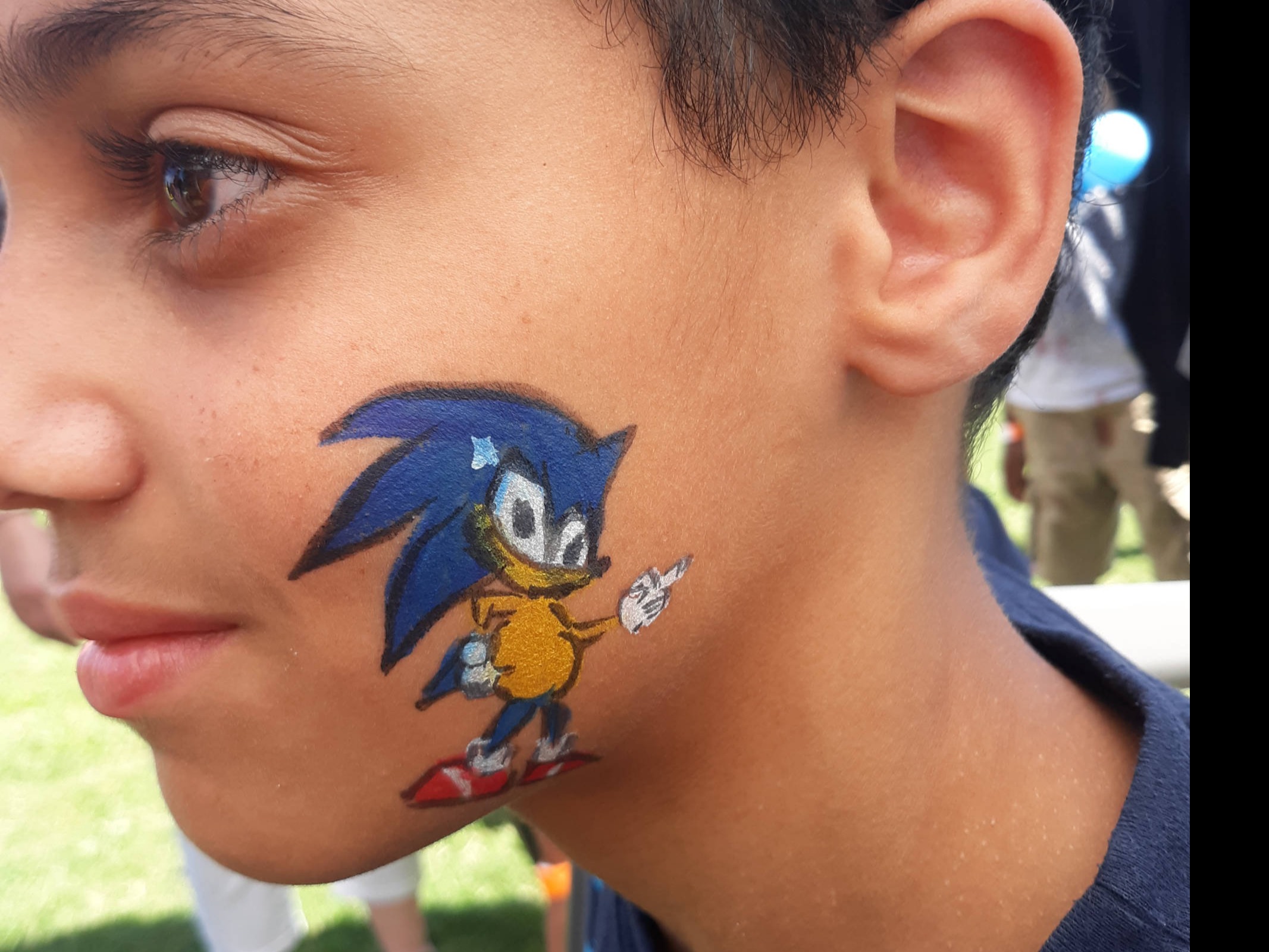 bruce unlimited designs face painting sonic design party taylors spartanburg greer sc
