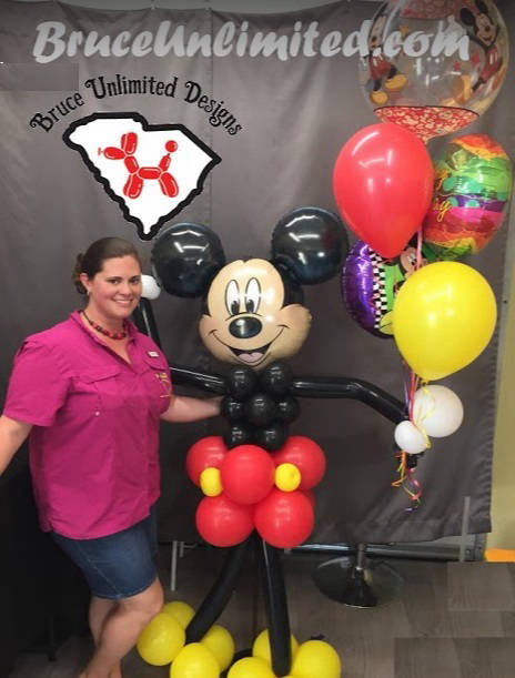 greenville-sc-balloon-decor-and-why-not-balloons-custom-deluxe-birthday-arrangement-mickey bruce unlimited designs